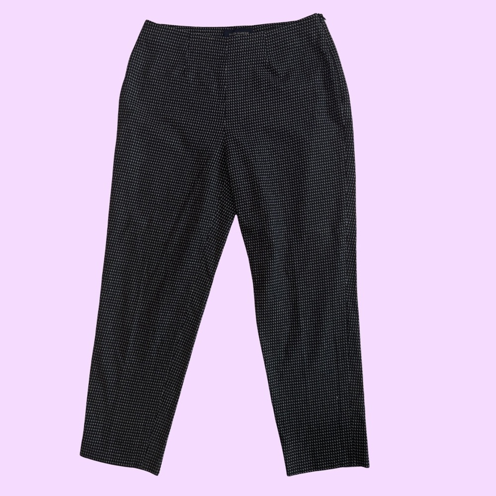 Piazza Sempione Black Micro-Pattern Men's Dress Pants